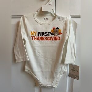 Carter's Baby ‘My First Thanksgiving’ White Bodysuit